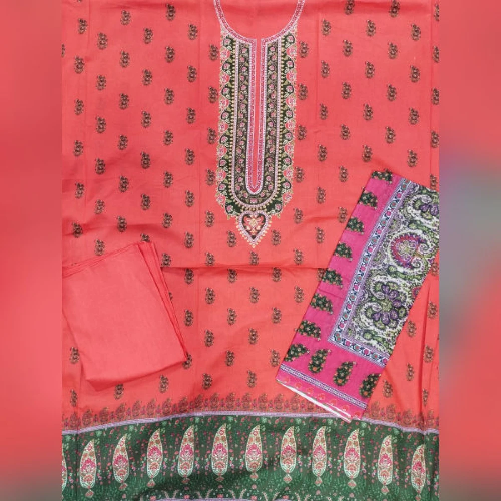 Fabric Type: Swiss Lone

Color: Orange

Soft and Regular use

Long Orna

Unstitch Dress